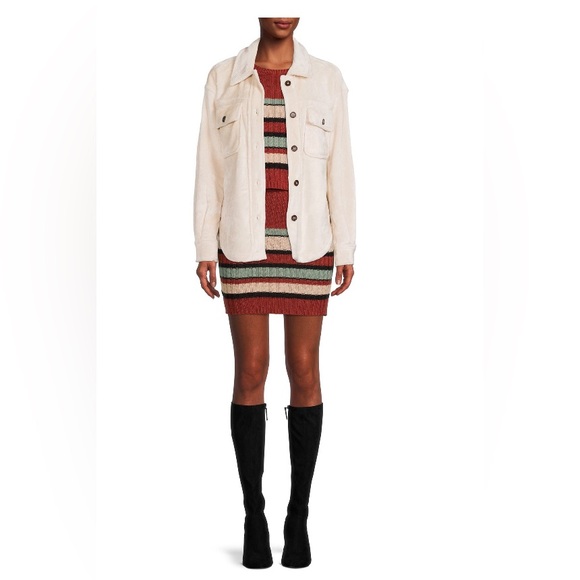 No Boundaries' Juniors' Striped Top and Skirt Set, 2-Piece XS - Picture 2 of 3